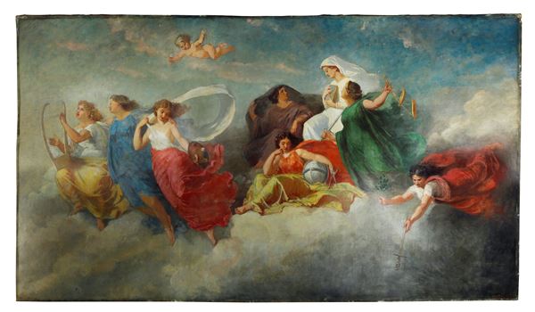 Eugene Faure - EUGÉNE FAURE "ALLEGORIA DELLE ARTI"