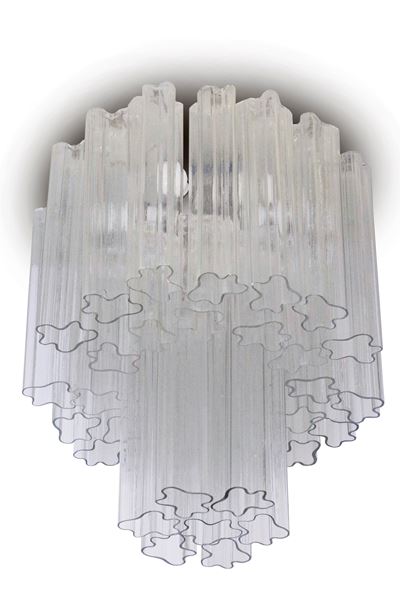 Lampada a sospensione in vetro di Murano (Italia), produzione italiana, circa 1970