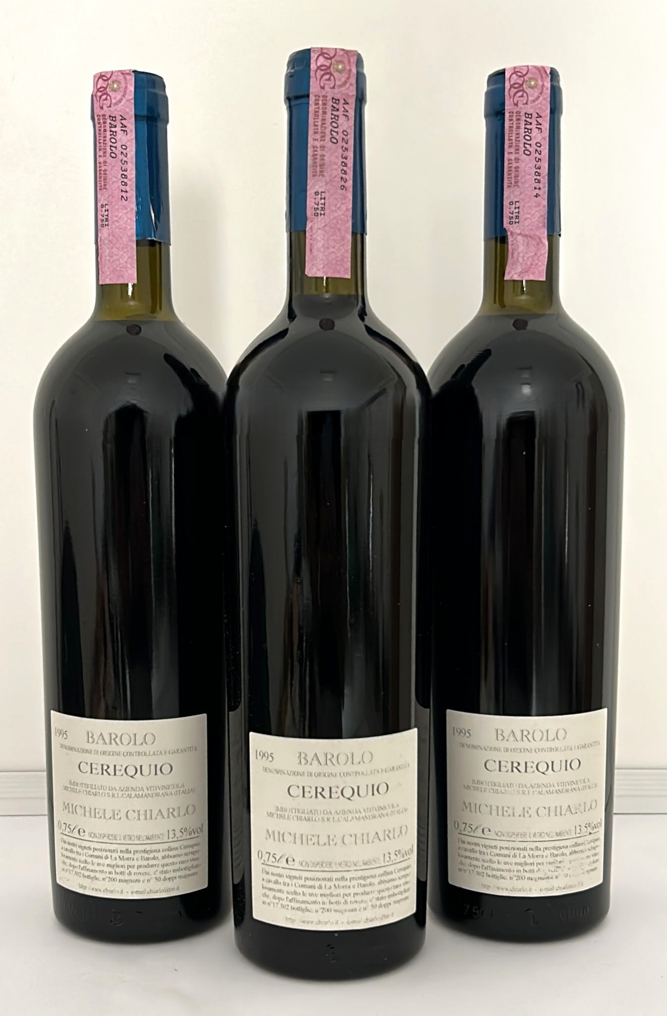 Gruppo di 3 bott. MICHELE CHIARLO 1995
