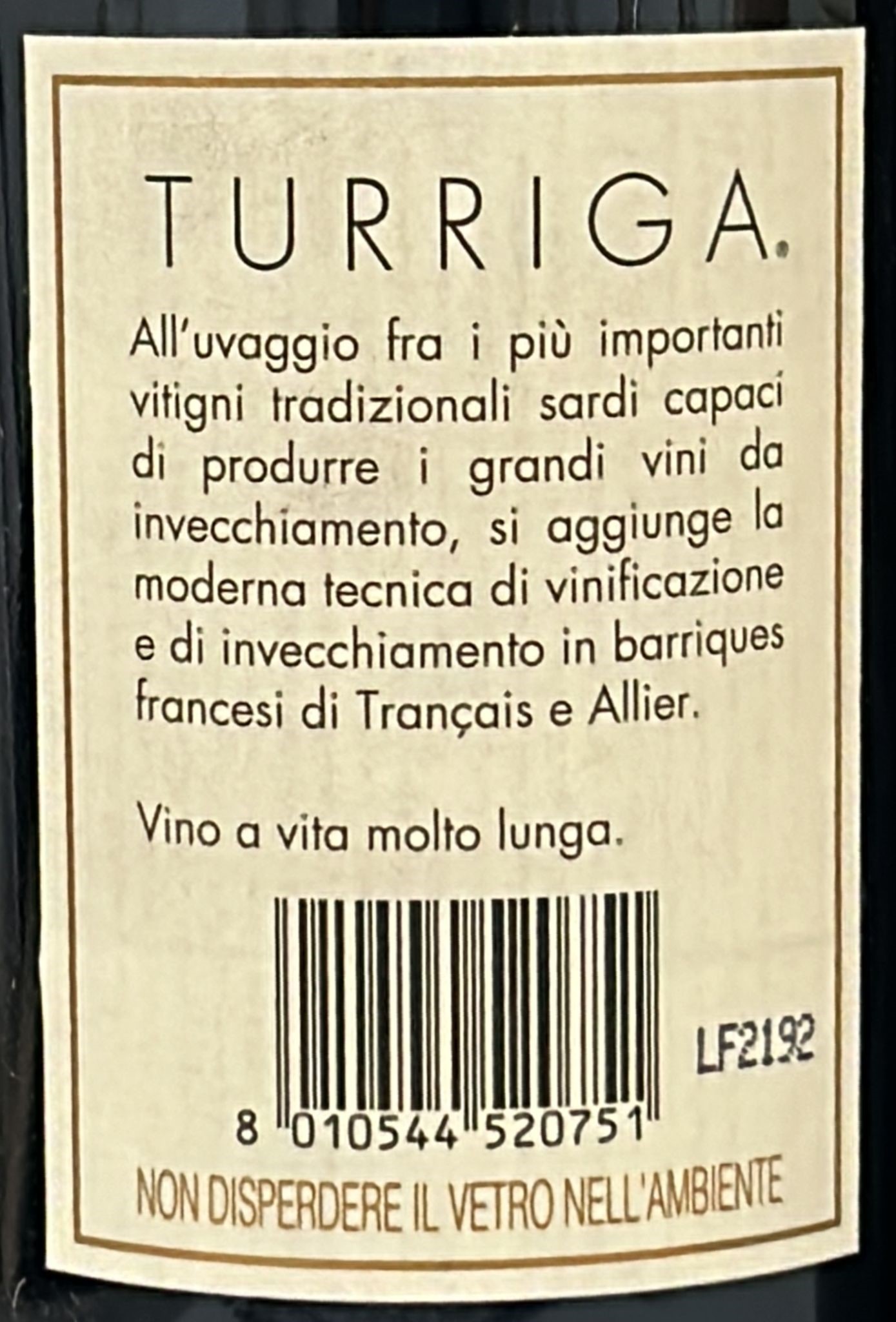 Gruppo di 3 Bott. TURRIGA 1998 ARGIOLAS