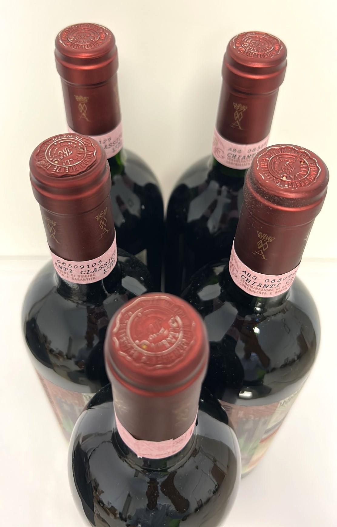 Gruppo di 5 bottiglie ANTINORI 1997