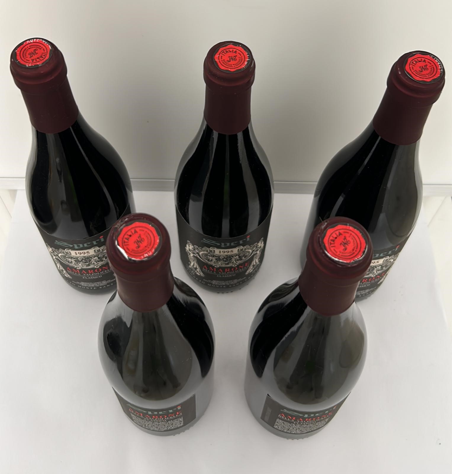 Gruppo di 5 bottiglie SPERI 1995