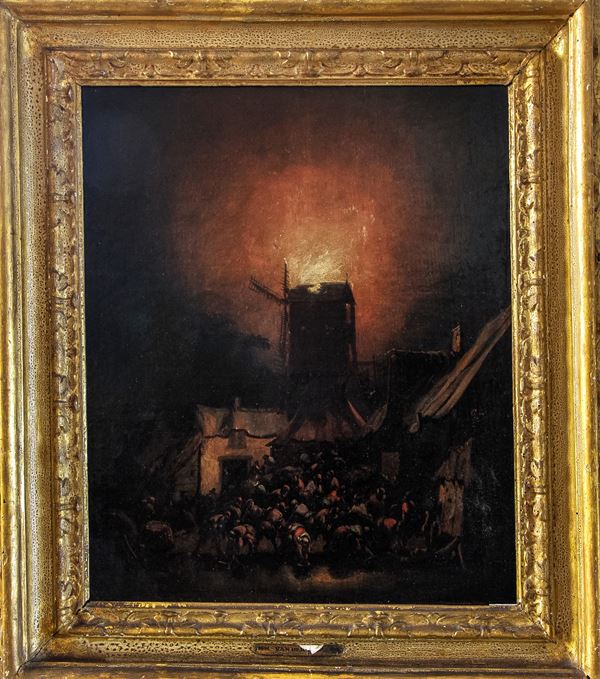 Egbert van der Poel - INCENDIO DEL MULINO
