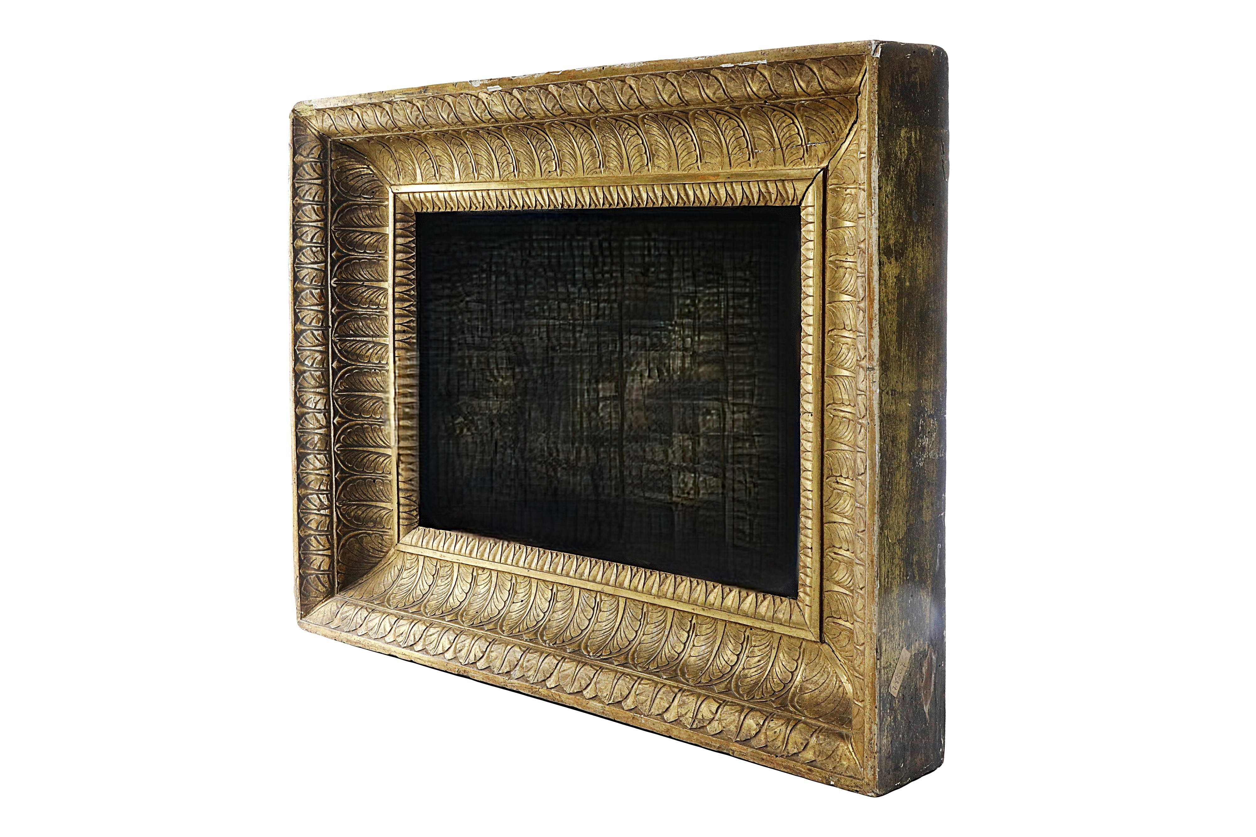 Cornice a guantiera in legno dorato