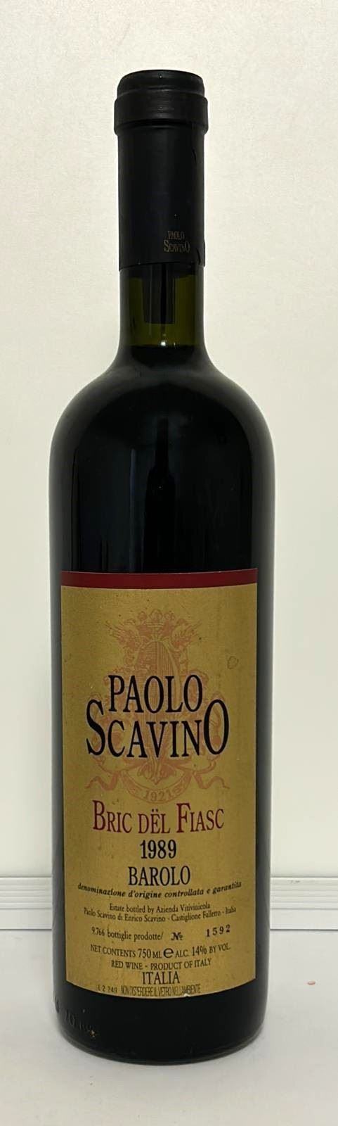 PAOLO SCAVINO   BAROLO 1989