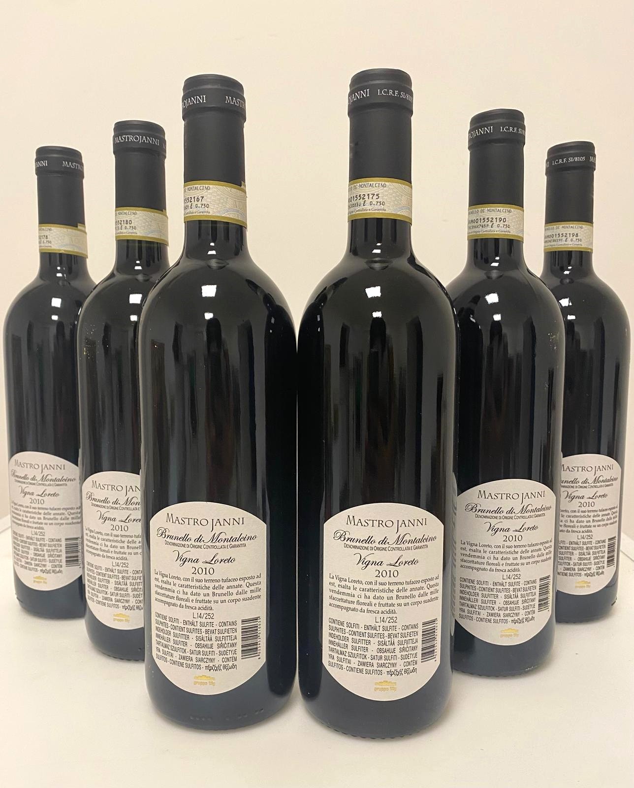GRUPPO DI 6 BOTT. BRUNELLO DI MONTALCINO MASTROJANNI 2010