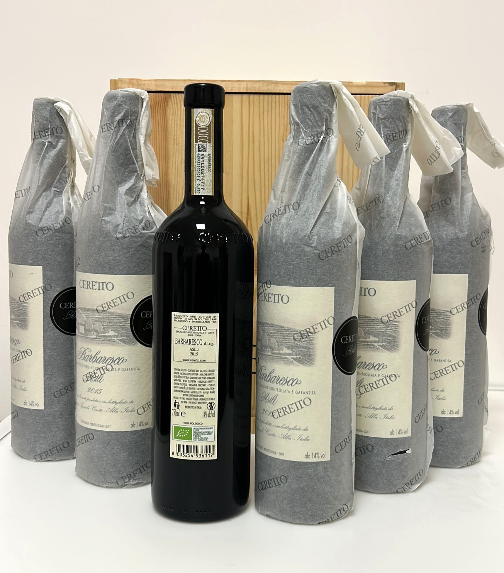 GRUPPO DI 6 BOTT. DI BARBARESCO ASILI CERETTO 2015