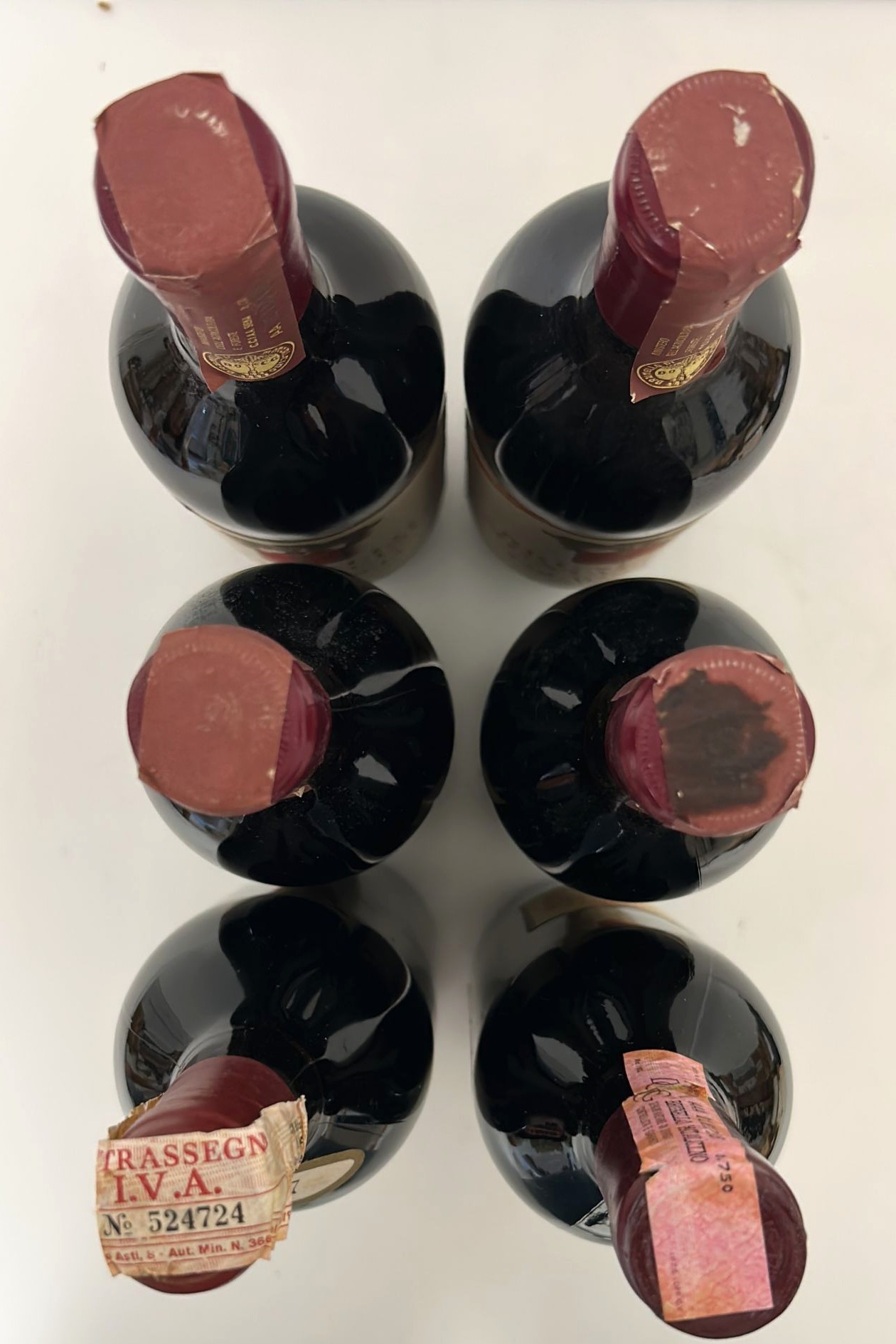 GRUPPO DI 6 BOTT. DI BRUNELLO DI MONTALCINO COL D'ORCIA - ANNATE STORICHE