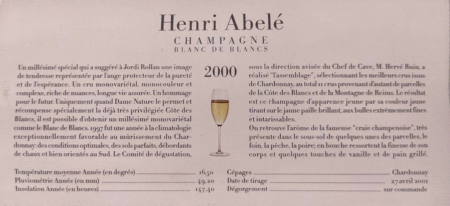 GRUPPO DI 6 BOTT. H.ABELE B.BLANC 2000