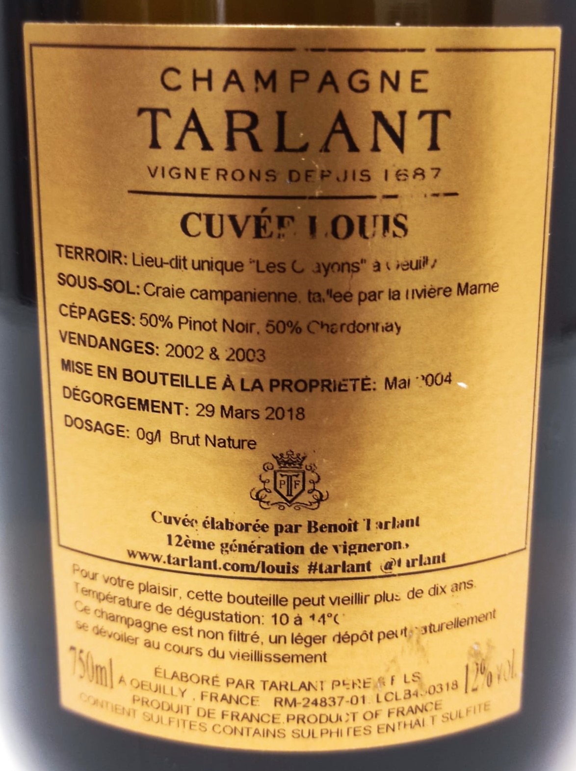 GRUPPO DI 5 BOTT. TARLANT COUVE' LOUIS