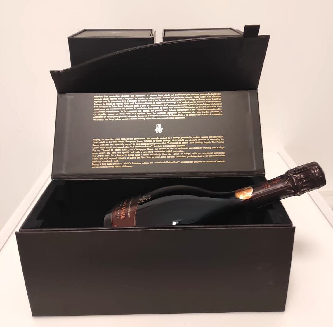 GRUPPO DI 3 BOTT. DI H.ABETE BRUT ROSE ASTUCCIATO