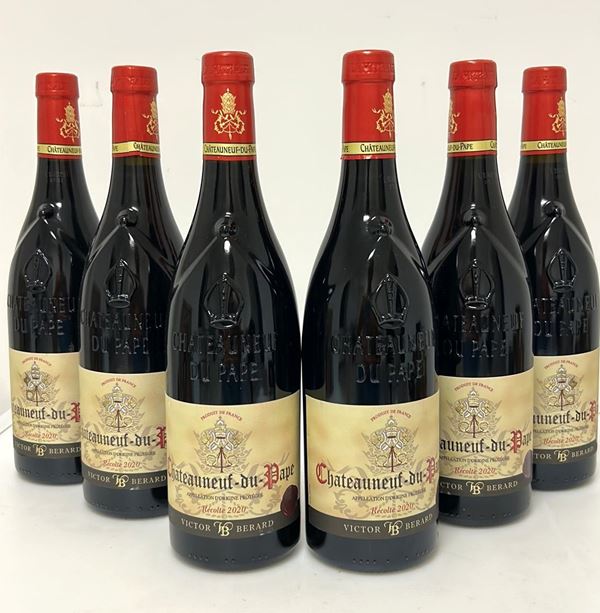 GRUPPO DI 6 BOTT. DI CHATEAUNEUF DU PAPE VICTOR BERARD 2020