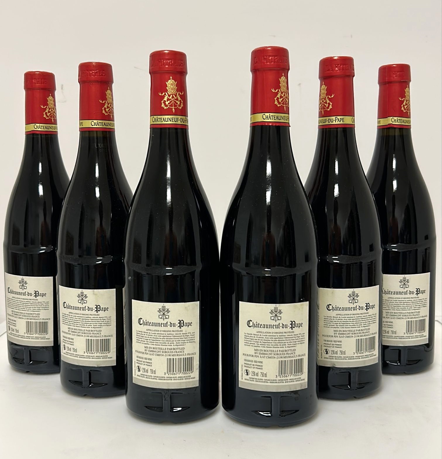 GRUPPO DI 6 BOTT. DI CHATEAUNEUF DU PAPE VICTOR BERARD 2020