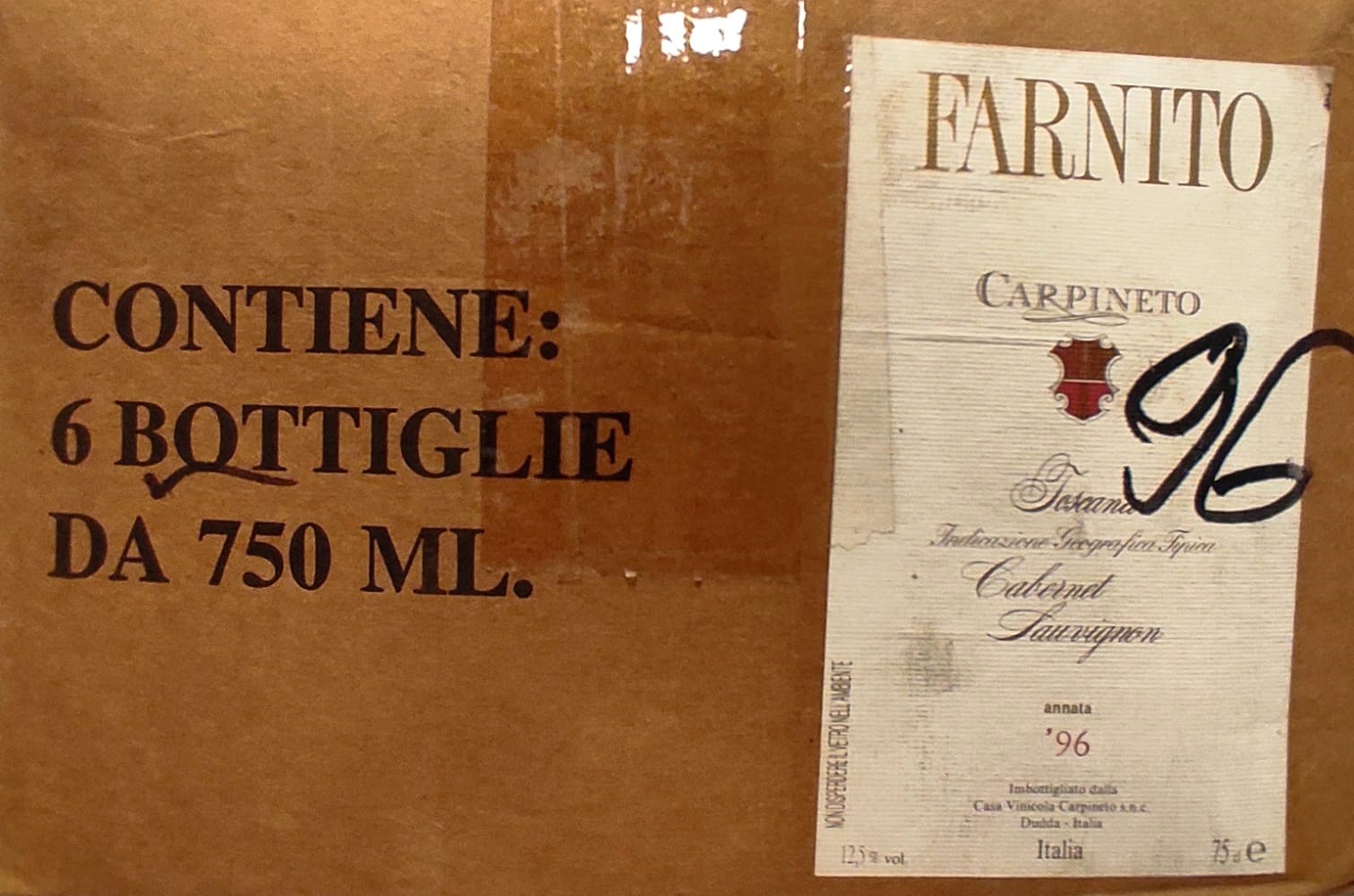 GRUPPO DI 6 BOTT. DI FARNITO CARPINETO 1996