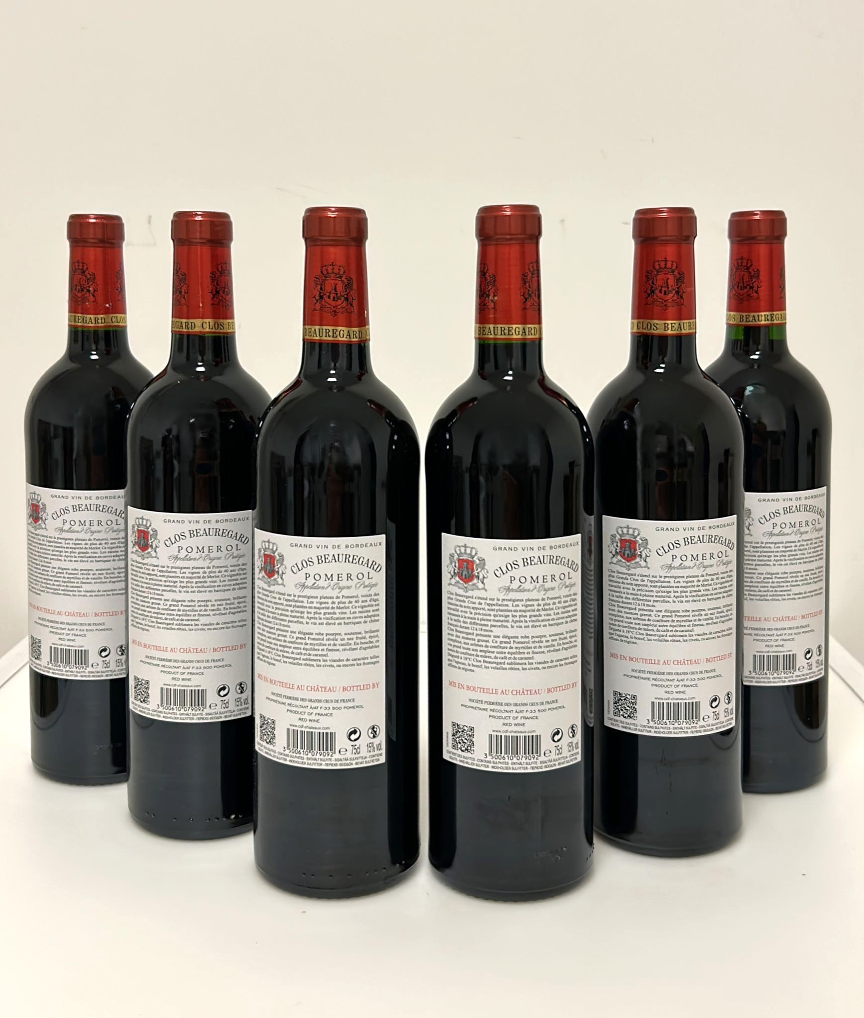 GRUPPO DI 6 BOTT. POMEROL CLOS BEAUREGARD 2018