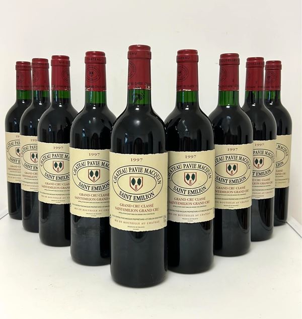 GRUPPO DI 9 BOTT. DI CHATEAU PAVIE MACQIN S.EMILION 1997
