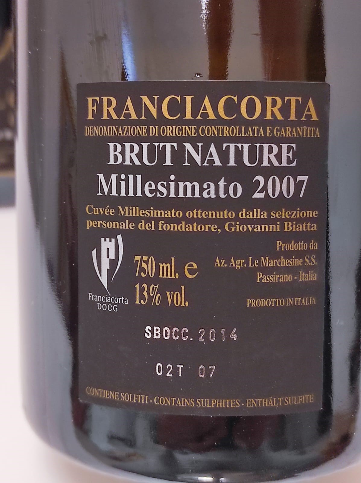 GRUPPO DI 5 BOTT. DI SECOLO NUOVO 2007