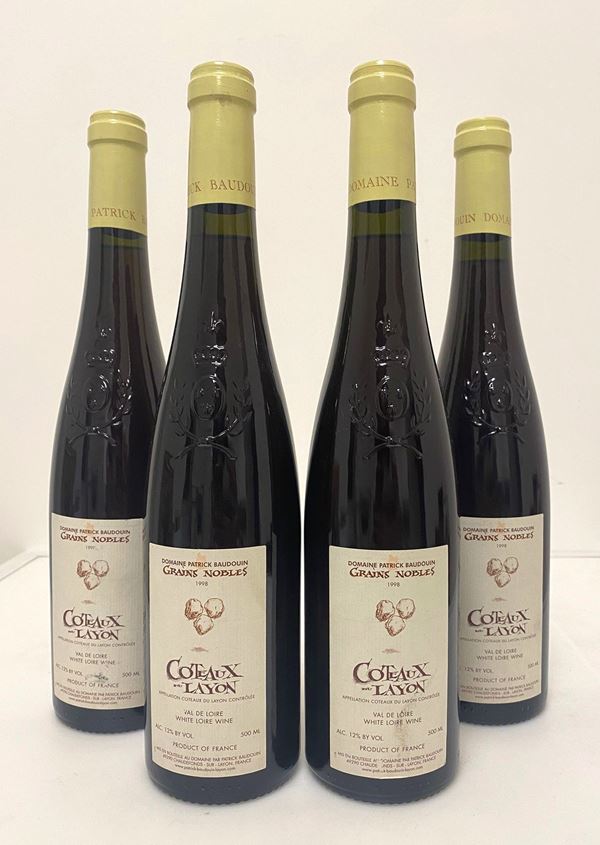 GRUPPO DI 4 BOTT. DI COTEAUX DU LAYON GRAINS NOBLES 1998