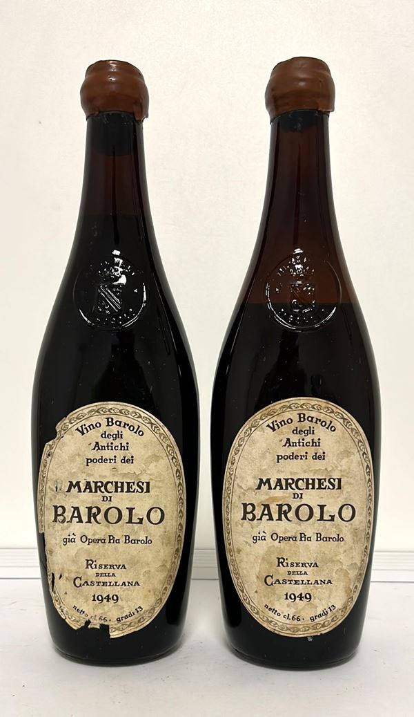 Coppia di bottiglie MARCHESI DI BAROLO 1949