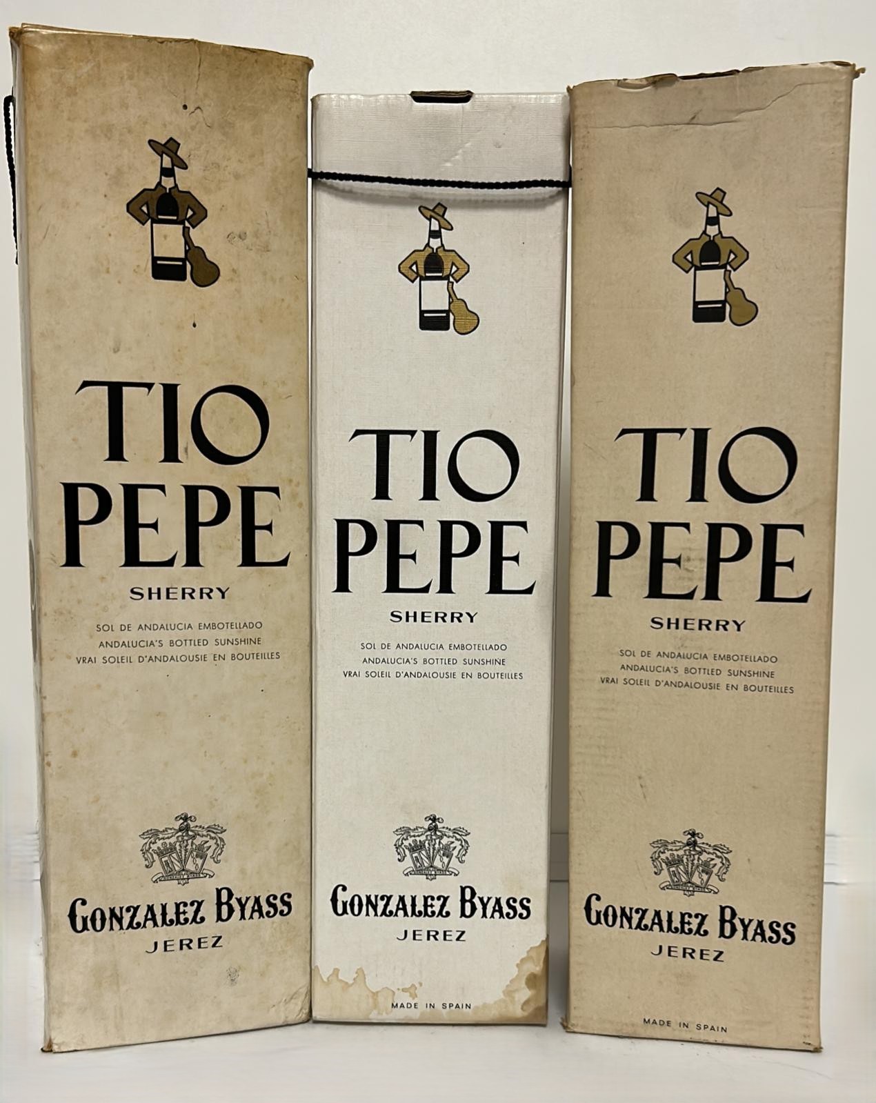 GRUPPO DI 3 BOTTIGLIE TIO PEPE