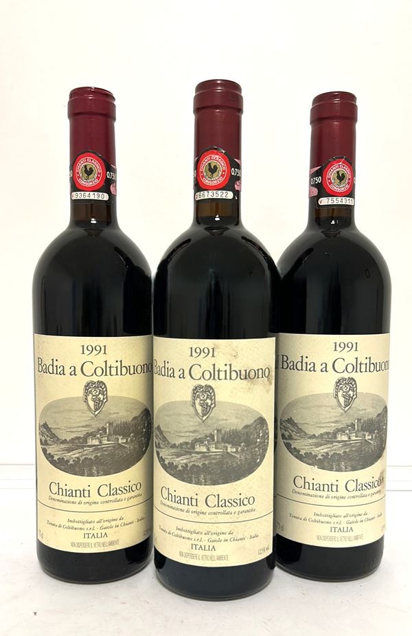 GRUPPO DI 3 BOTT. BADIA A COLTIBUONO 1991