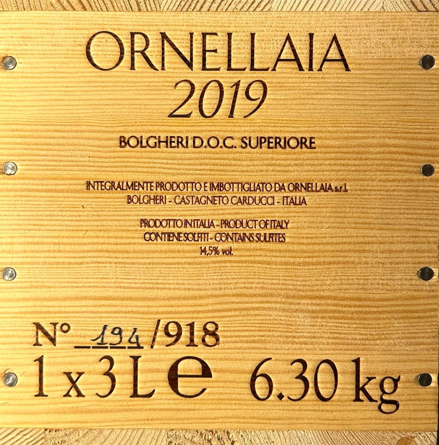 BOTTIGLIA 3 LT - ORNELLAIA 2019