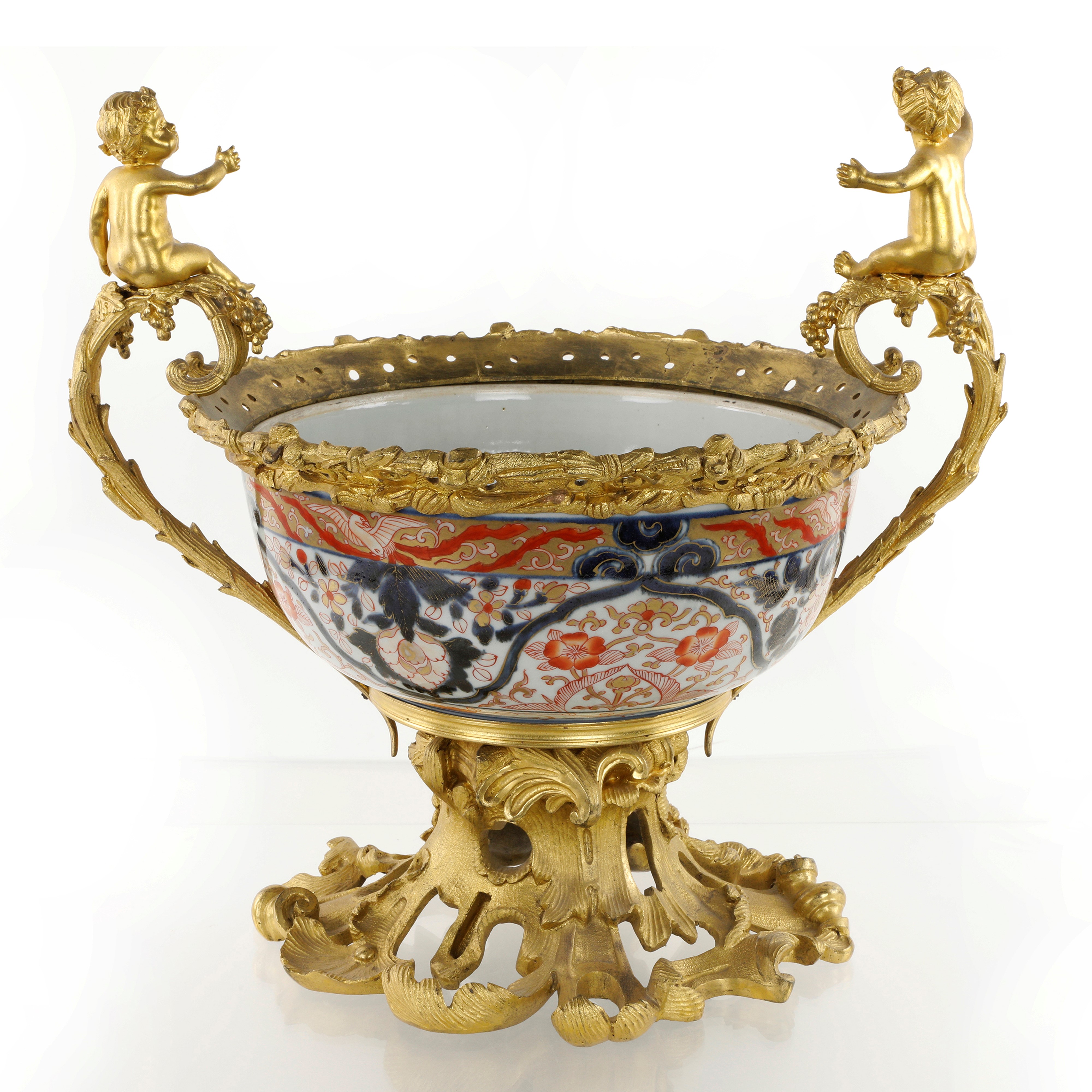 Grande centrotavola in bronzo dorato - Francia