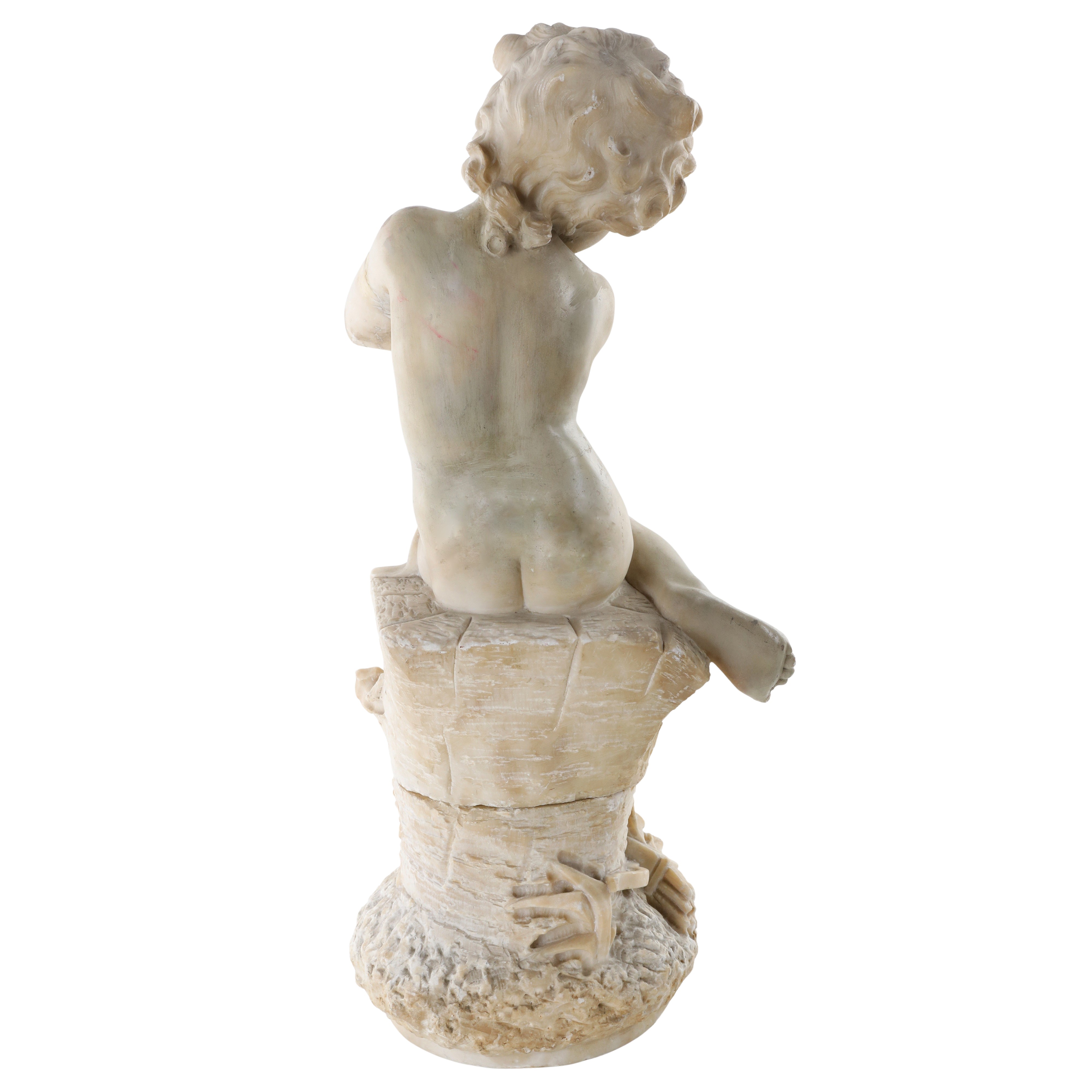 Scultura in alabastro - "Cupido" - Francia