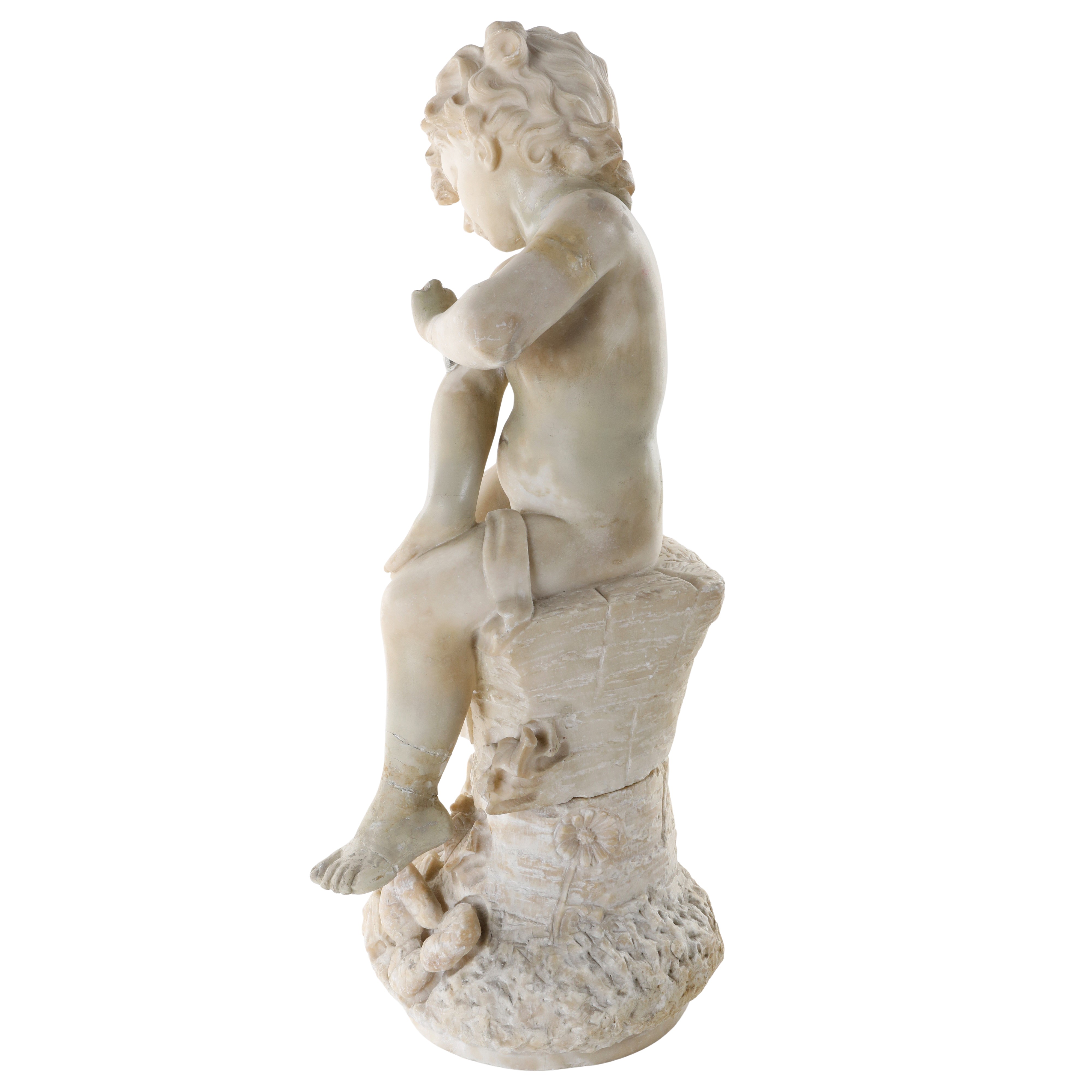 Scultura in alabastro - "Cupido" - Francia