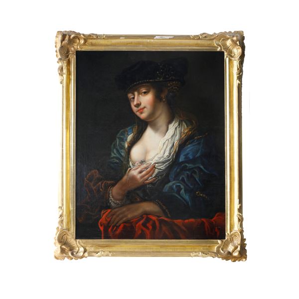 Louis-Léopold Boilly - Ritratto di giovane donna con cappello - Fine XVIII secolo