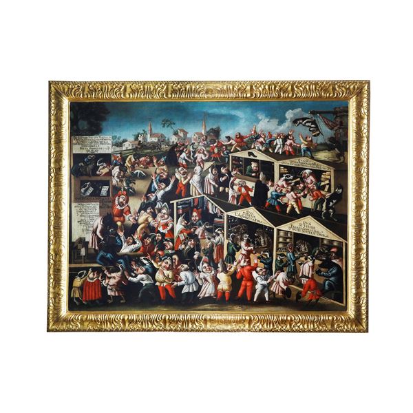 Maestro della fertilità dell'uovo - "Sig. illvostro servitor Tartaglia v'invita a veder in questo casotto le meraviglie dell'arte che resterano stvpitti nel veder l'impossibille fatto possibille"