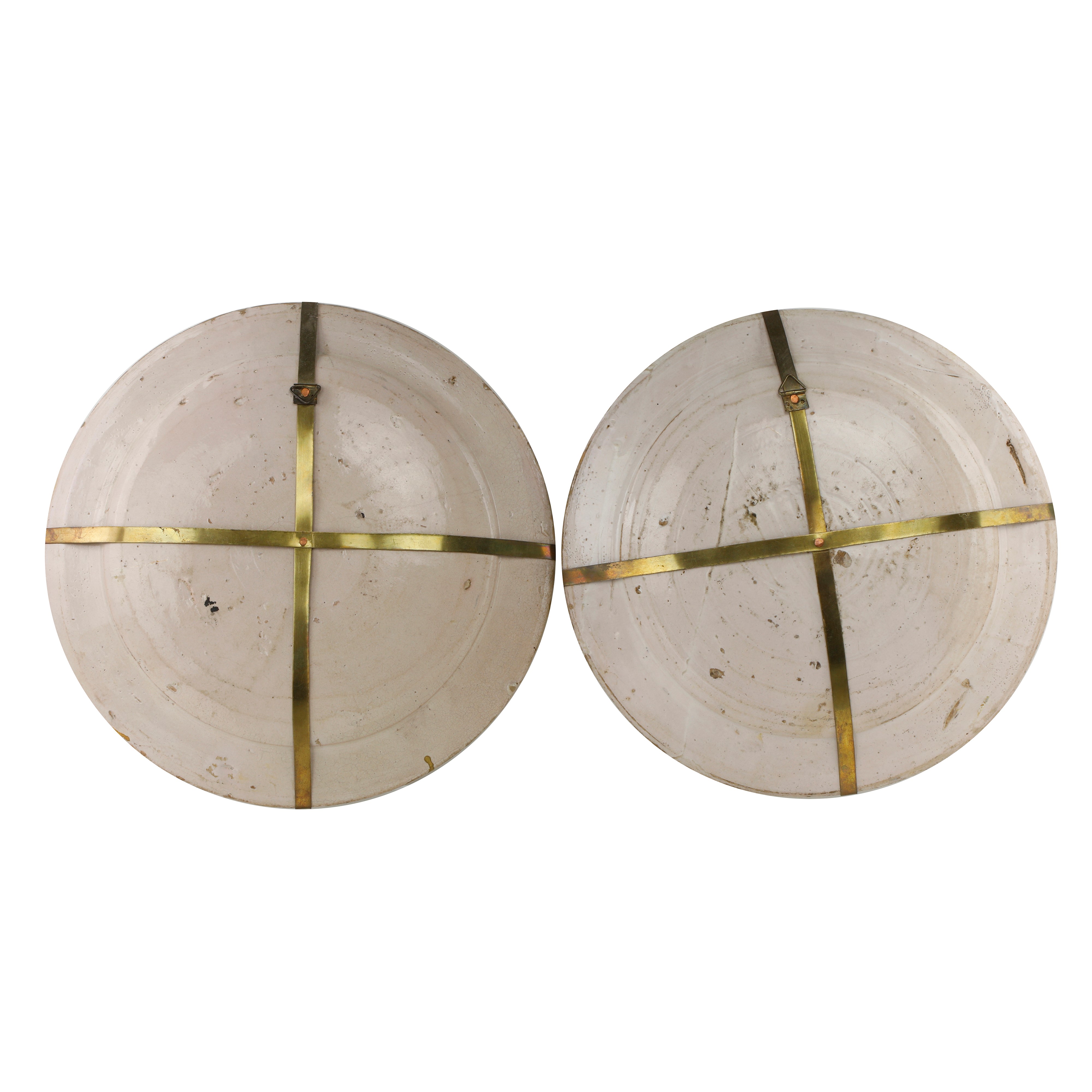 Coppia di piatti in ceramica Castelli, Fine XIX secolo
