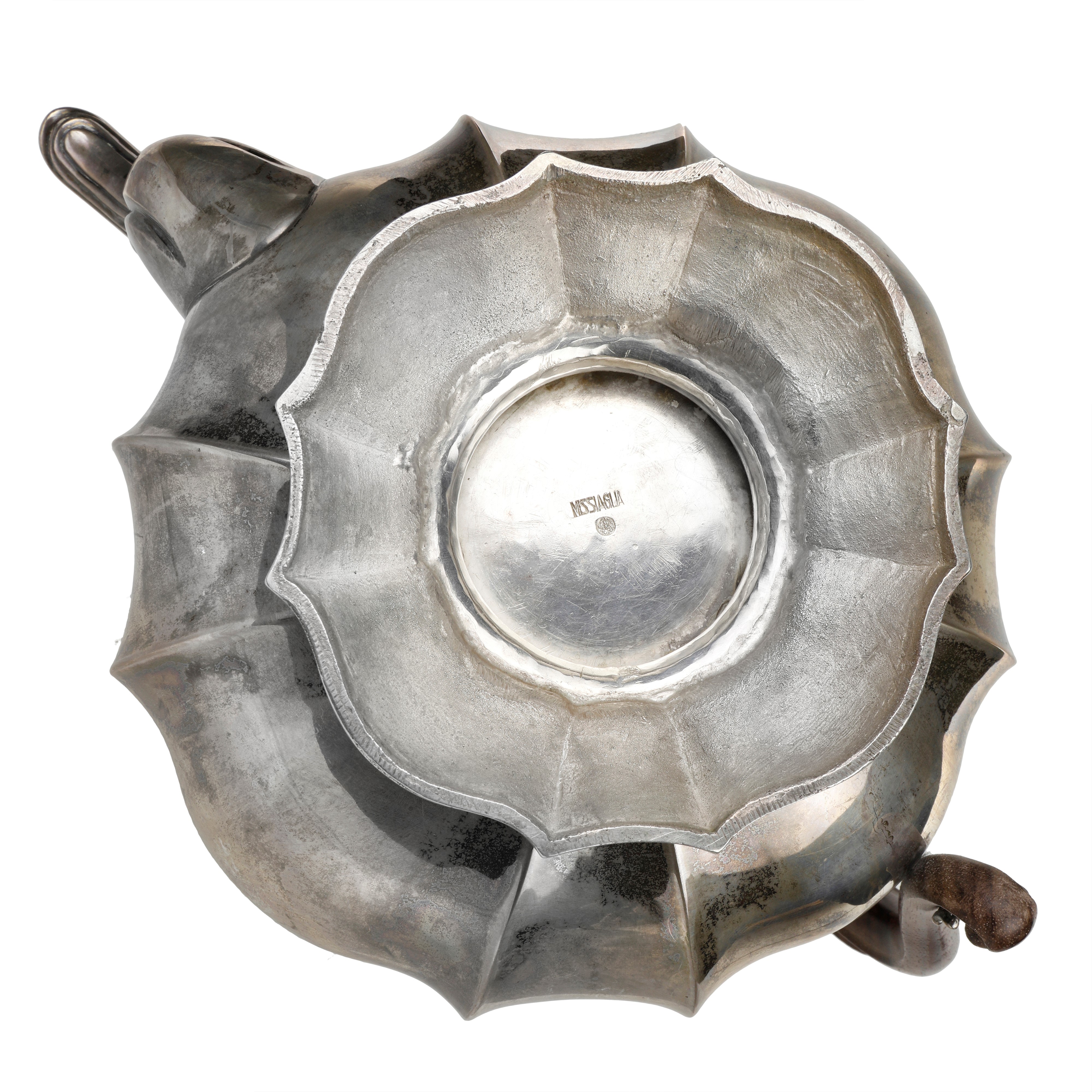 Missiaglia, Teiera in argento 800, fine XIX secolo