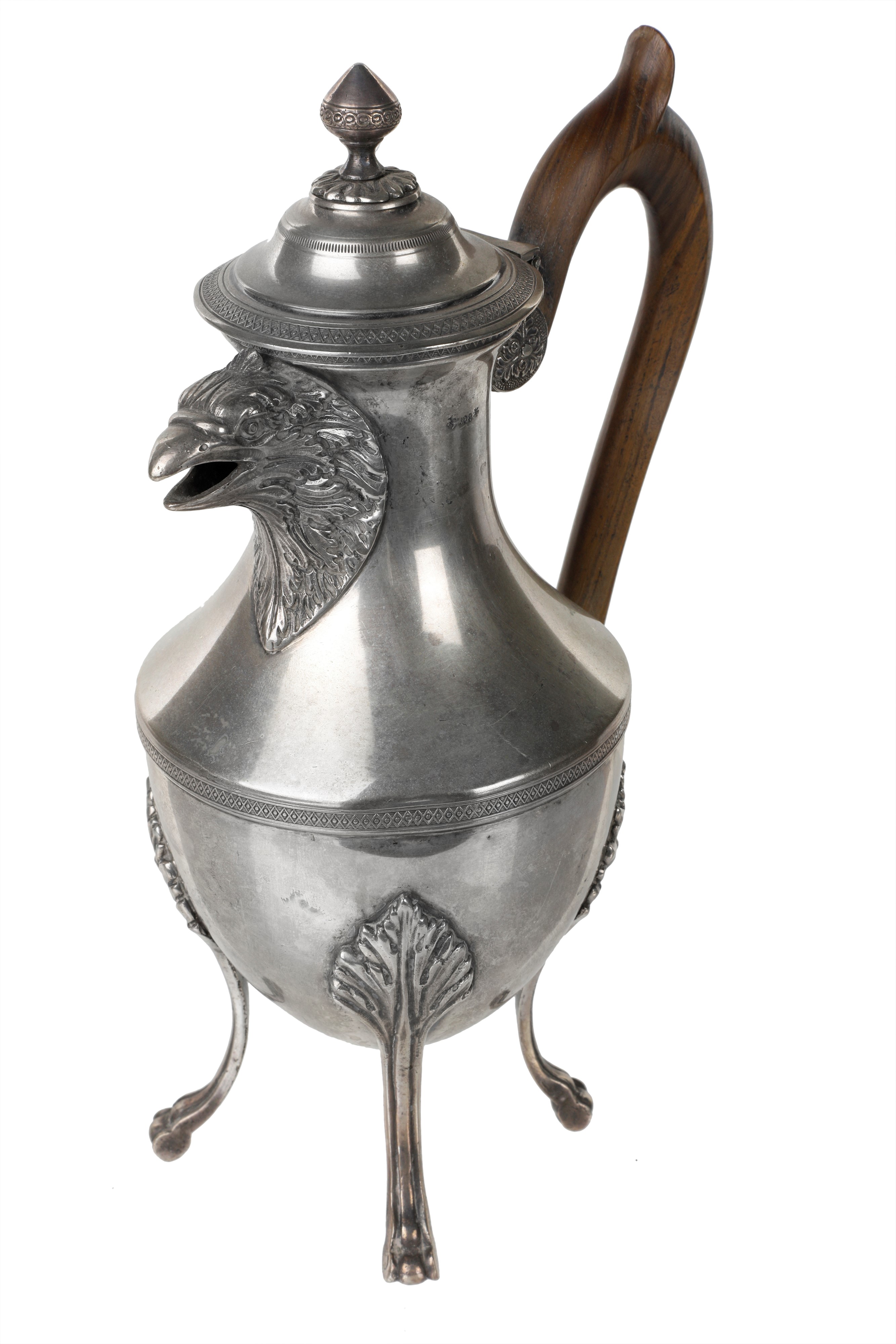 Caffettiera in argento 800, prima metà del XIX secolo