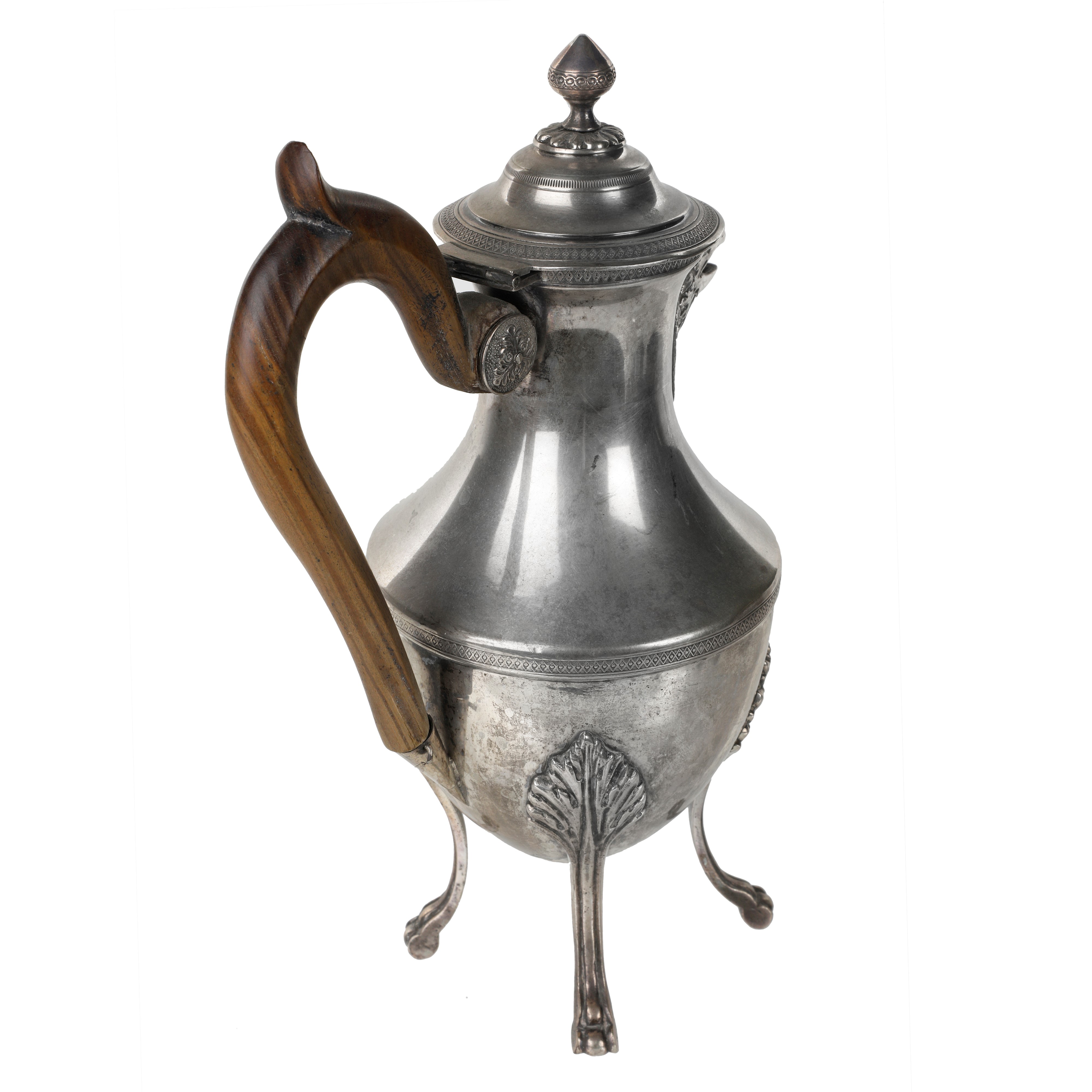 Caffettiera in argento 800, prima metà del XIX secolo