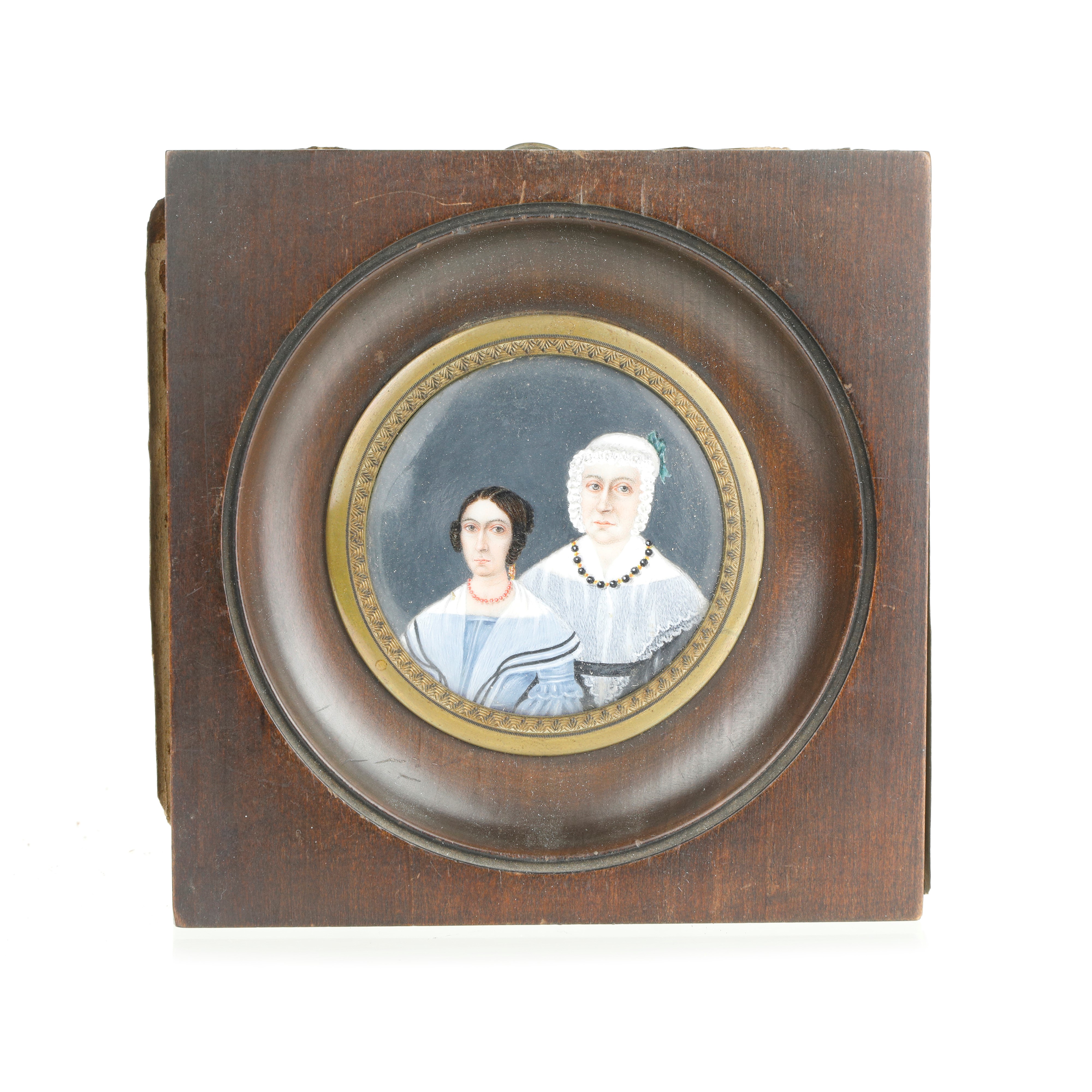 Due miniature di nobildonne