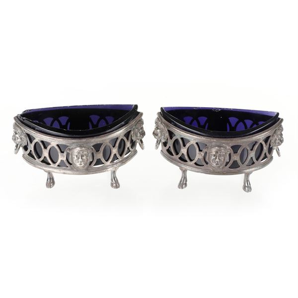 Coppia di saliere in Argento stile Impero