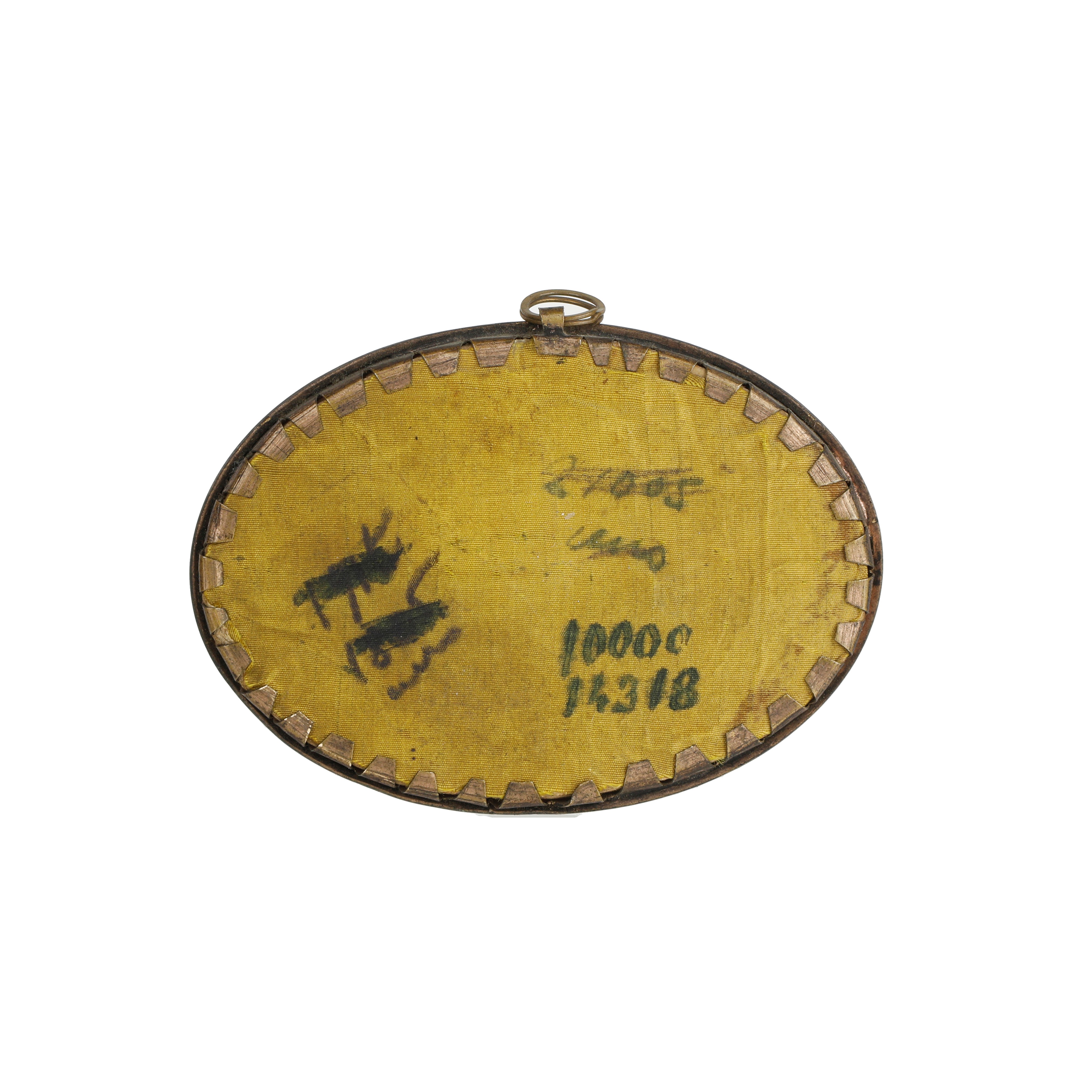 Miniatura su carta, scena animata, ovaliforme, XIX secolo