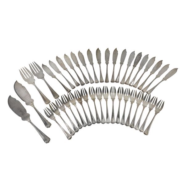 Servizio di posate da pesce in Argento Lozzi 