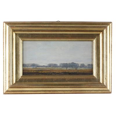Paesaggio, olio su compensato