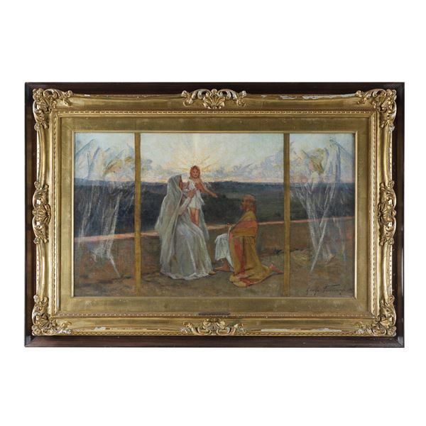 Adolfo Tommasi - Sacra Famiglia con angeli evanescenti