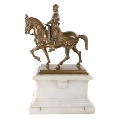 Scultore del XIX secolo, Soldato a cavallo in bronzo