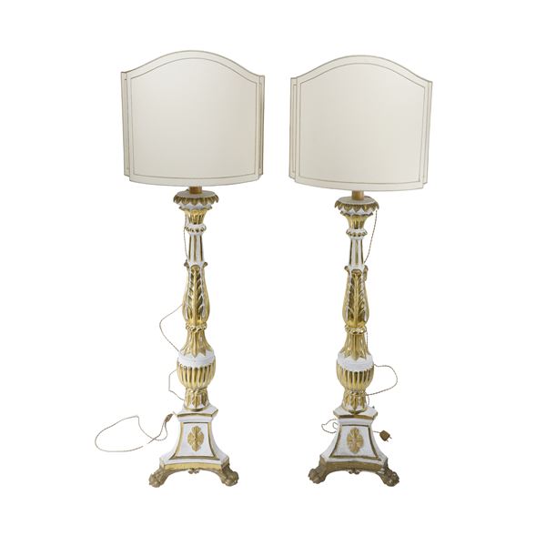 Coppia di grandi candelieri - Italia centrale - prima metà XIX secolo