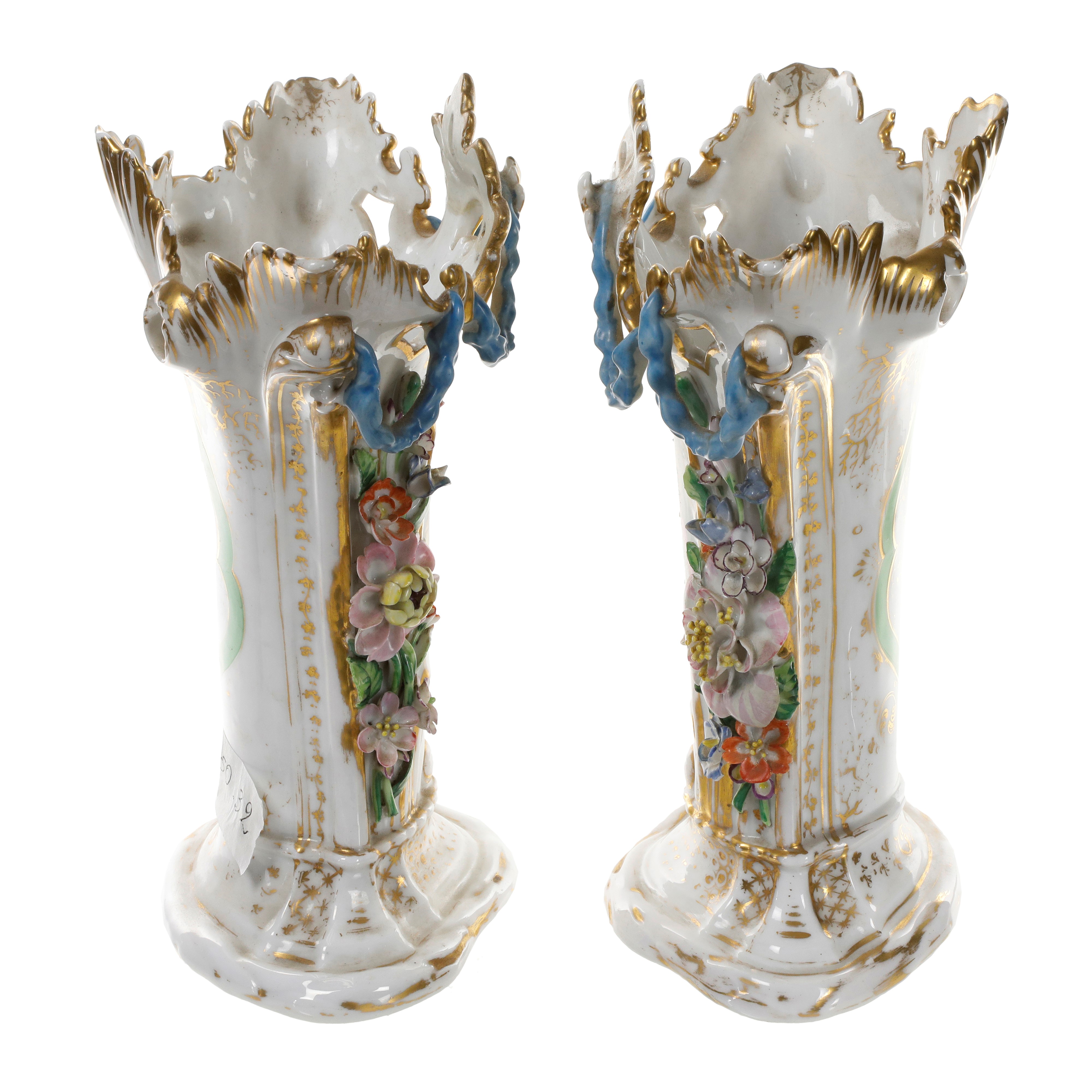 Coppia di vasi Luigi Filippo, ceramica, XIX secolo