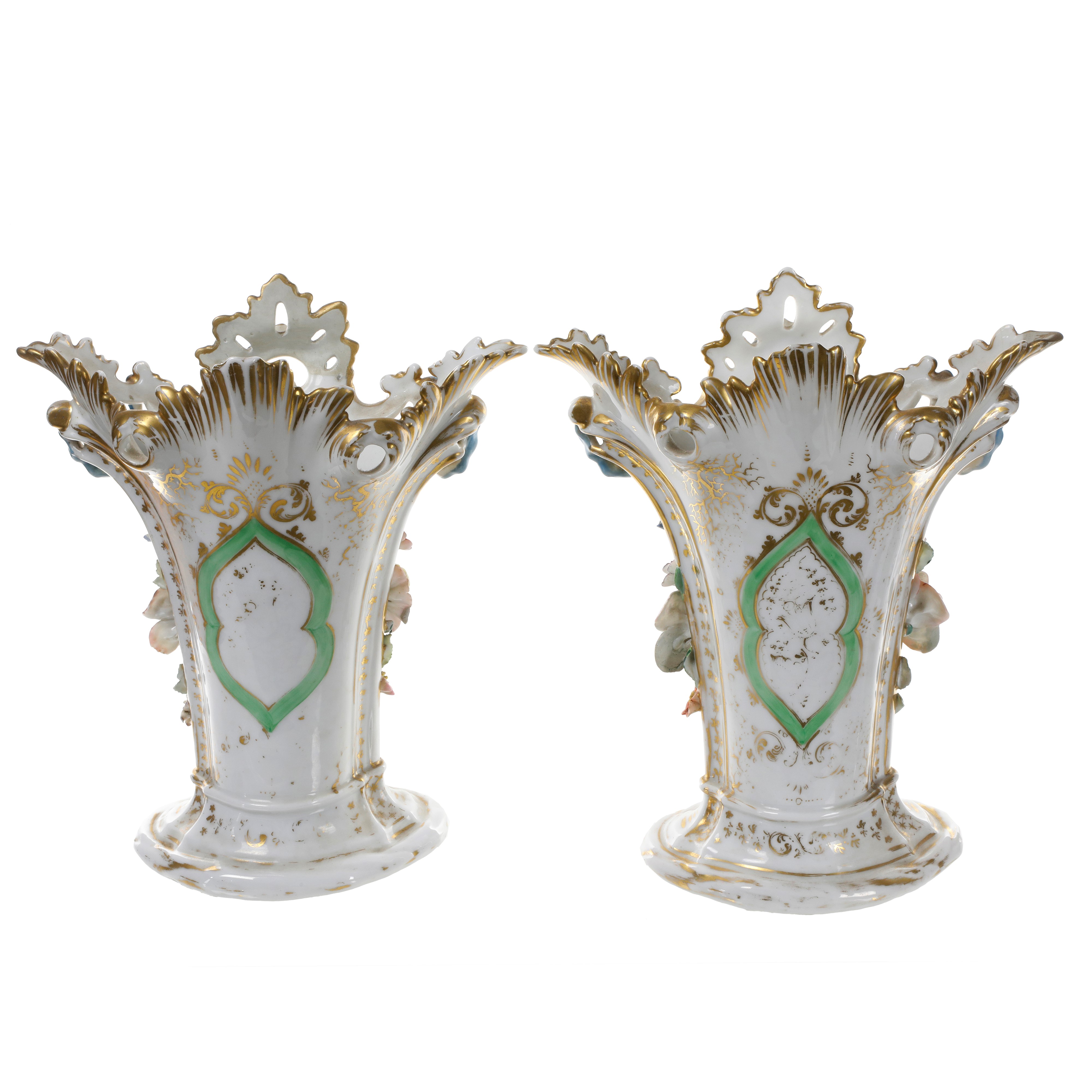 Coppia di vasi Luigi Filippo, ceramica, XIX secolo