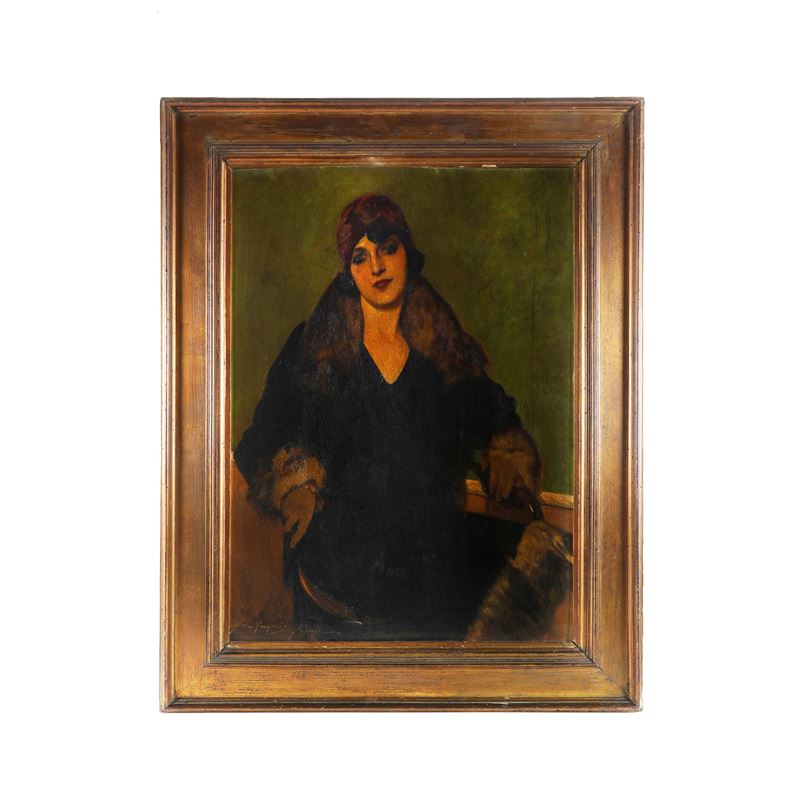 Ritratto di donna con pelliccia