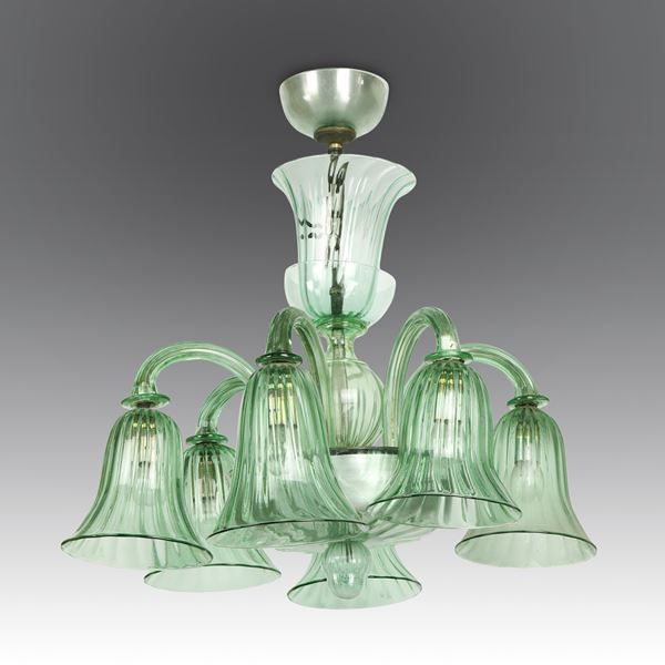 Napoleone Martinuzzi - Lampada a sospensione, produzione Venini - Italia