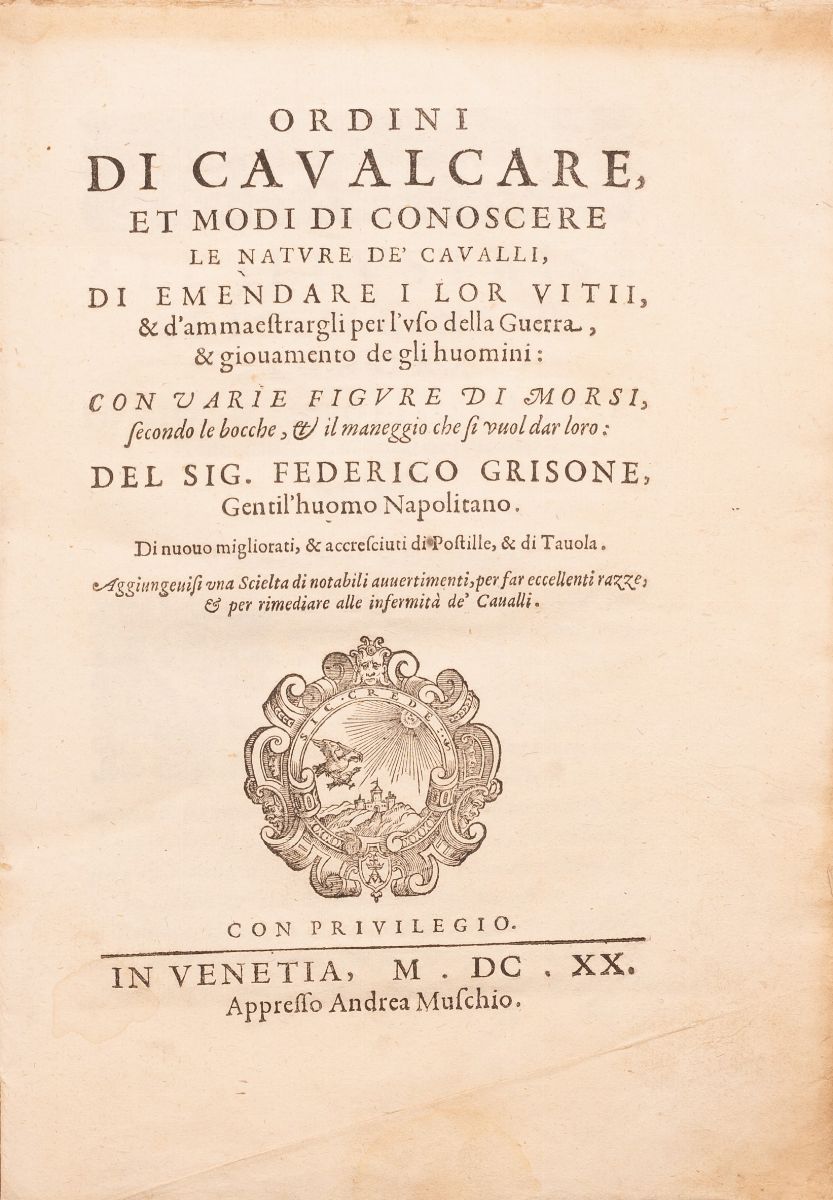 Ordini di Caualcare, Et Modi di Conoscere le Nature De' Caualli