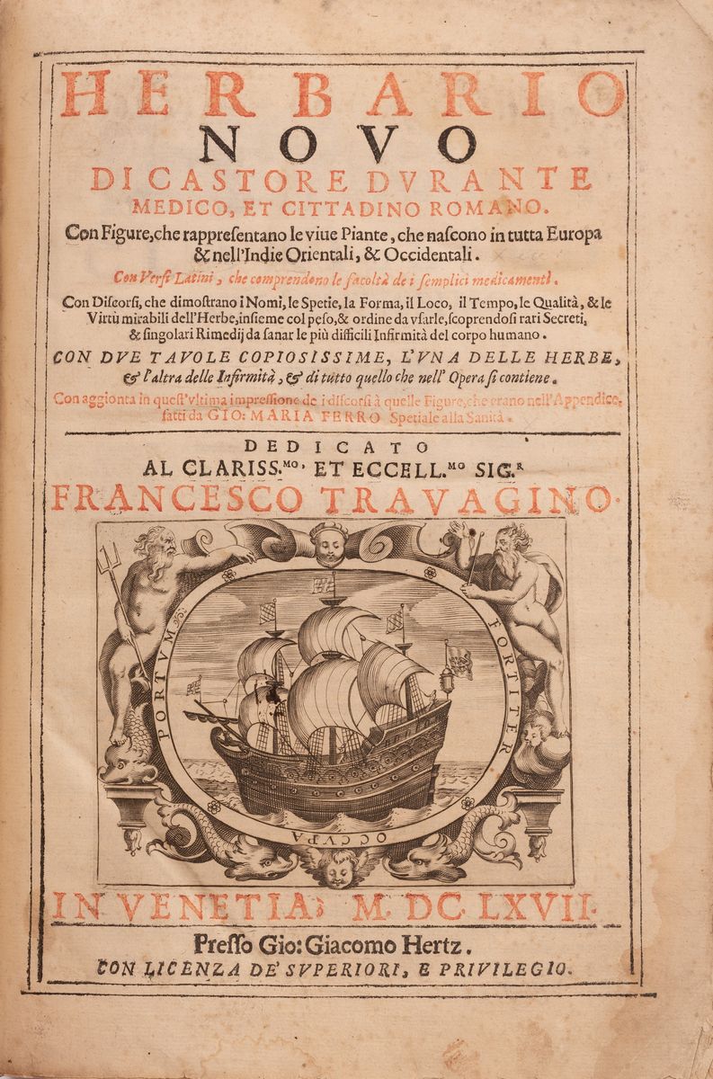 Castore Durante, Herbario Nouo