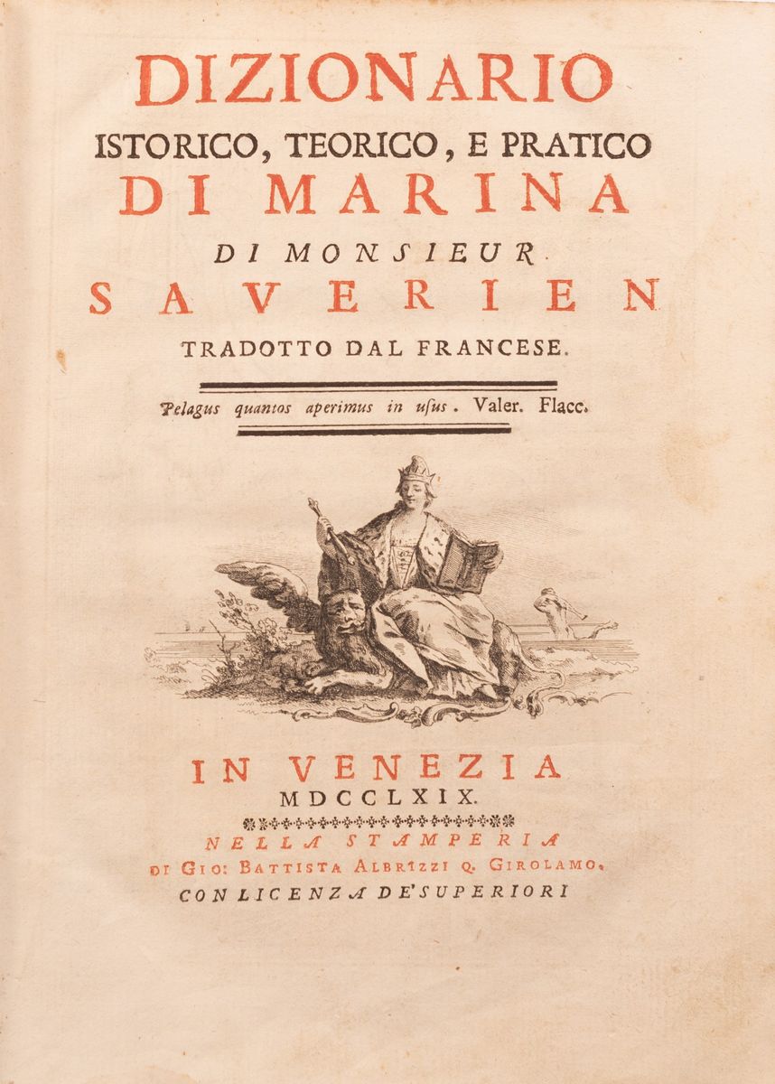 Dizionario Istorico, Teorico, e Pratico di Marina